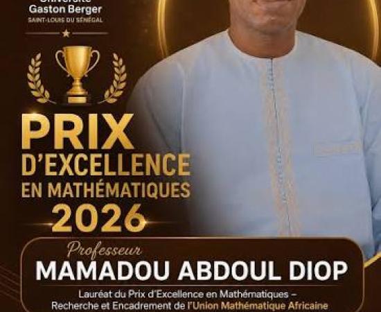 Le Pr Mamadou Abdoul Diop récompensé par l’Union mathématique africaine pour son parcours scientifique